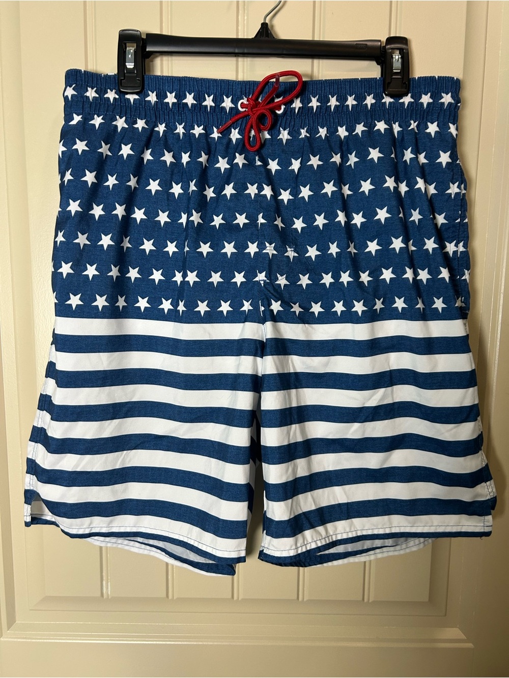 Old Navy Swim Trunks Blue Patriotic Shorts 4th of July Patriotic No Sz Tag Sm/ M